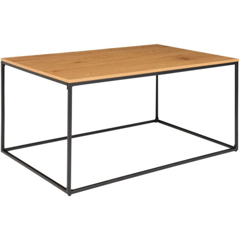 Vita Table basse, noir, imitation chêne.