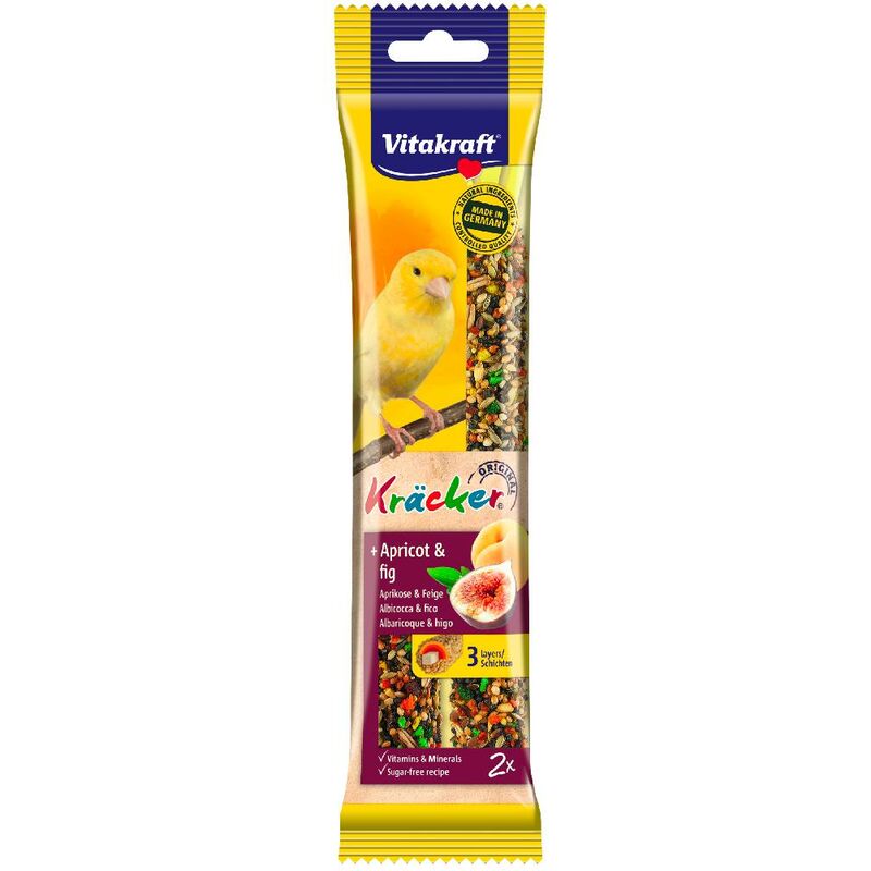 

Barritas Canarios Albaricoque & Higo 60 gr 2 uds. - Vitakraft