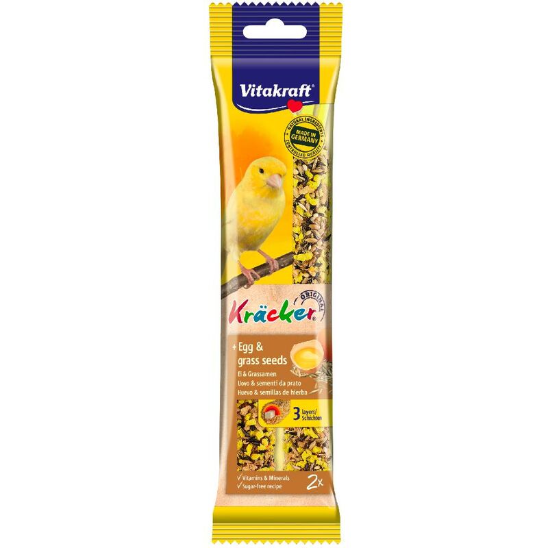 

Barritas Canarios Huevo & Semillas de hierba 54 gr. 2 uds. - Vitakraft