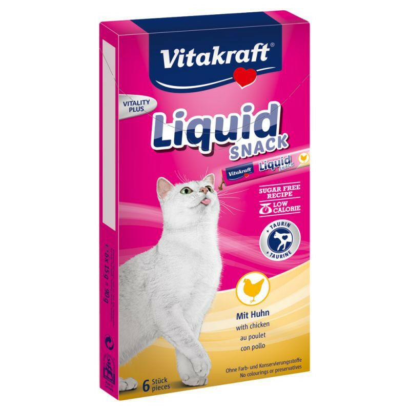 

Snacks para gatos cat liquid snack pollo 6 uds - COMIDA PARA GATOS - Vitakraft