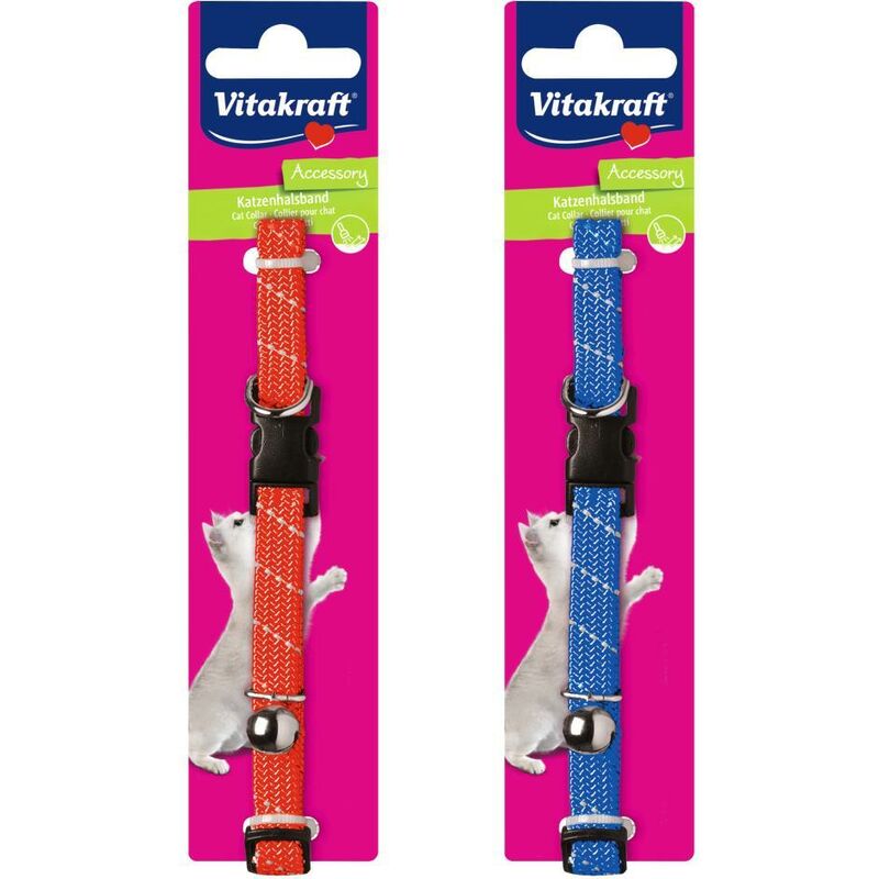 

Collar nylon elástico reflectante con cascabel para gato 1 ud - Vitakraft
