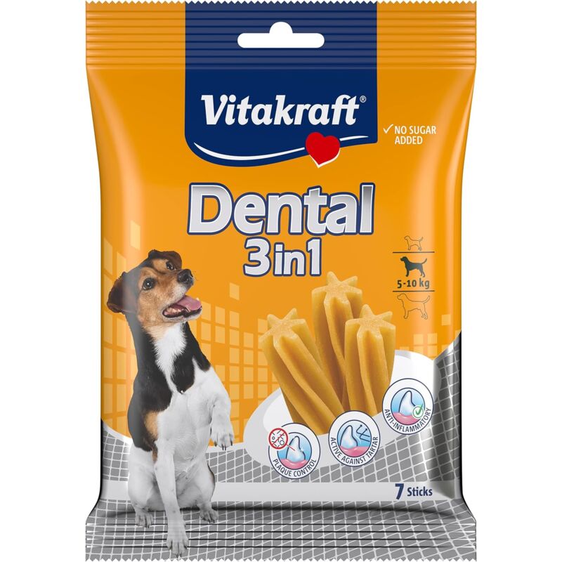 Dental 3 IN1 dental 3 IN1 cura dentale per cani in set da 7 pezzi tg piccola