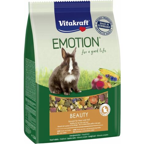 VITAKRAFT EMOTION BEAUTY - Aliment sec pour lapin - 600 g