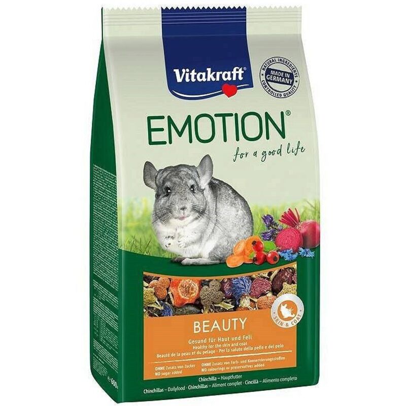 Vitakraft - Emotion Beauty All Ages, aliment pour Chinchilla - 600 g (4008239314628)