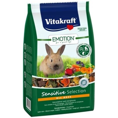 Vitakraft Emotion Sensitive All Ages, Zwergkaninchenfutter - 600g