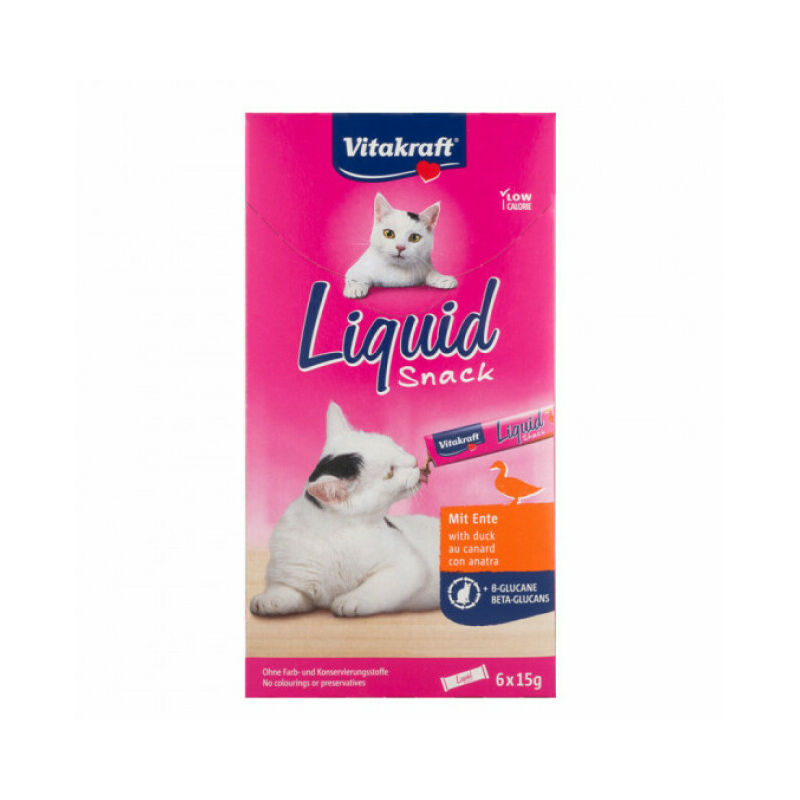 Friandises liquides Cat Liquid-Snack au canard pour chat boite de 6 sachets 15 gr