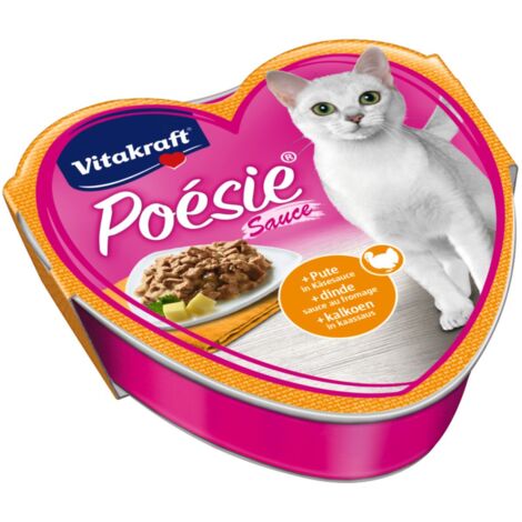 Vitakraft Katzenfutter Poesie - 15x Pute in Käsesauce + 15x Rind und Karotte