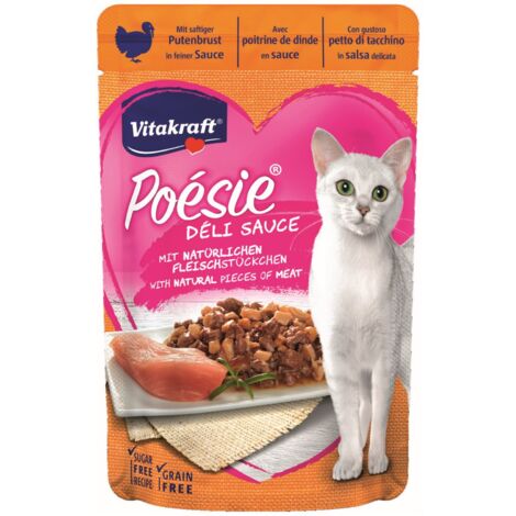 Vitakraft Katzenfutter Poesie DeliSauce, Putenbrust - 23 Beutel