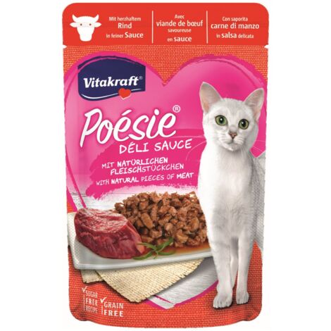 Vitakraft Katzenfutter Poesie DeliSauce, Rindfleisch - 23 Beutel