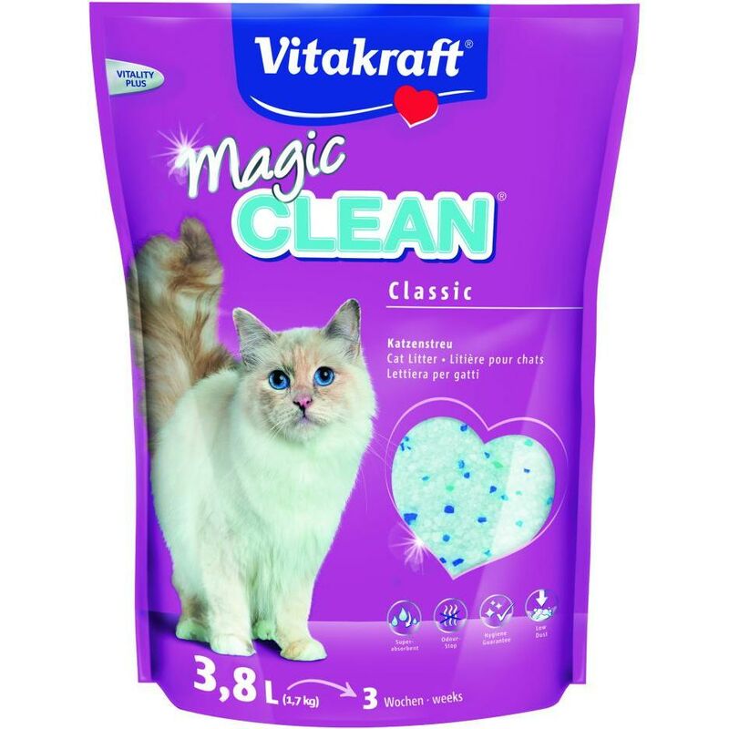 

Vitakraft Magic Clean perlas arena de Silice para gatos 8,4L. 3,7 kg.