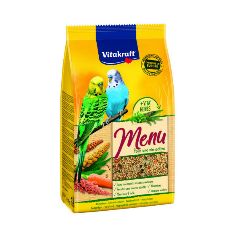 Menu Premium pour perruches en sachet fraîcheur