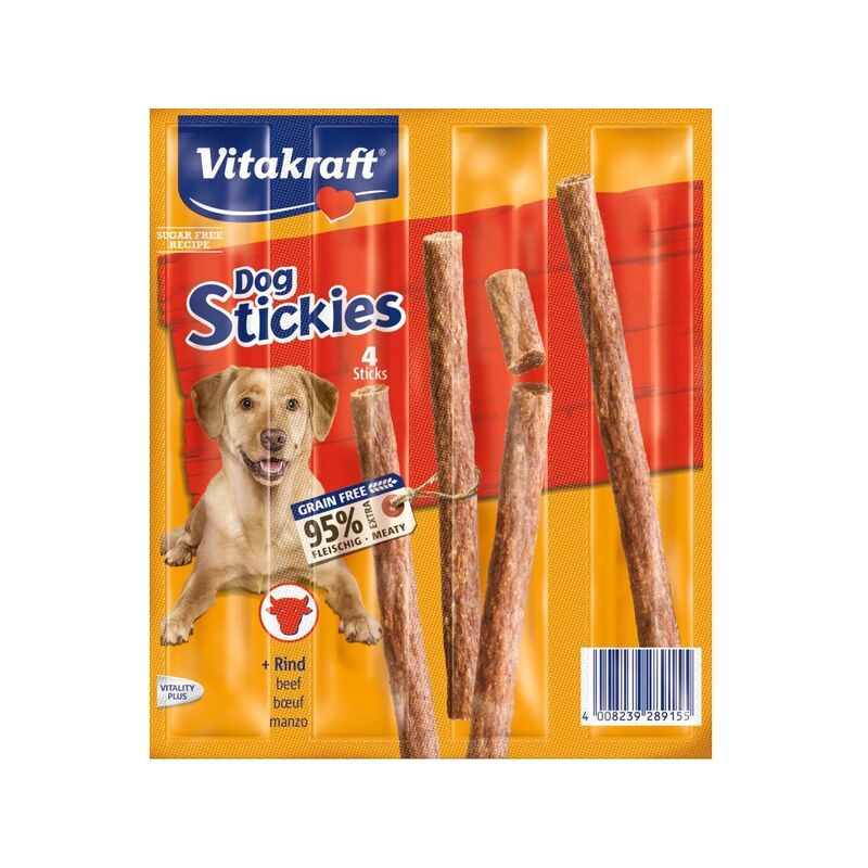 

Dog Stickies buey 44 gr 4 unidades - Vitakraft