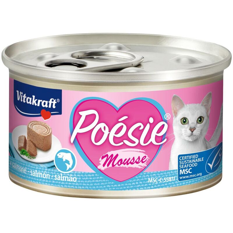 

Latita Poésie mousse de salmón 85 gr comida húmeda gato - Vitakraft