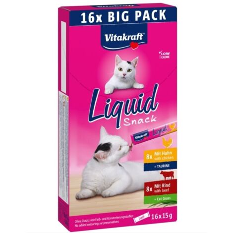 VITAKRAFT SNACK LÍQUIDO PARA GATOS multipack 16x15g