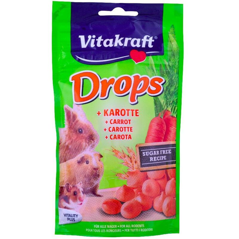 

Drops Zanahoria para roedores 75 grs - Vitakraft