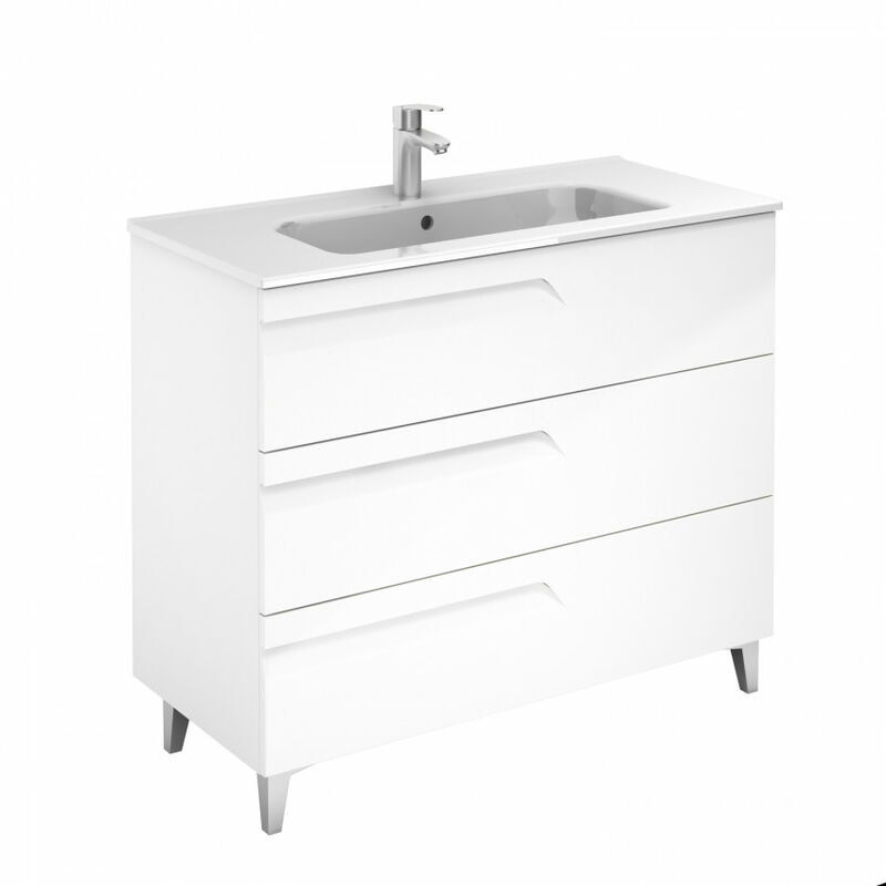 

Mueble de baño y espejo Vitale 100x46x85 Blanco - Royo