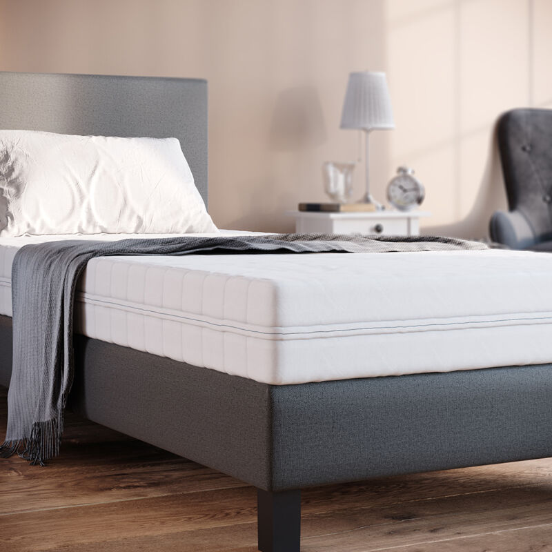 Vitalispa - Matelas en mousse froide, Blanc, 100 x 200 cm H2 degré de dureté, 7 zones