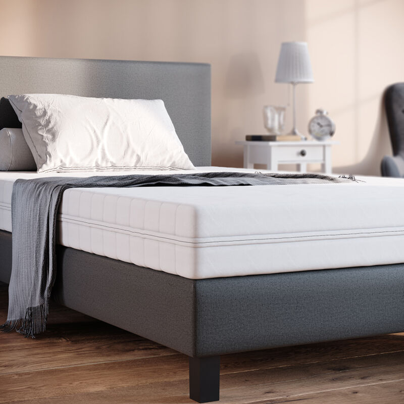 Vitalispa - Matelas en mousse froide, Blanc, 120 x 200 cm H2 degré de dureté, 7 zones