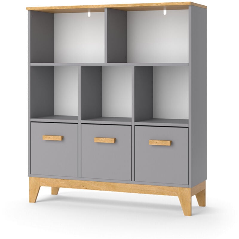 Vitalispa - tagère pour enfants Malia, Gris, 98.4 x 113.4 cm