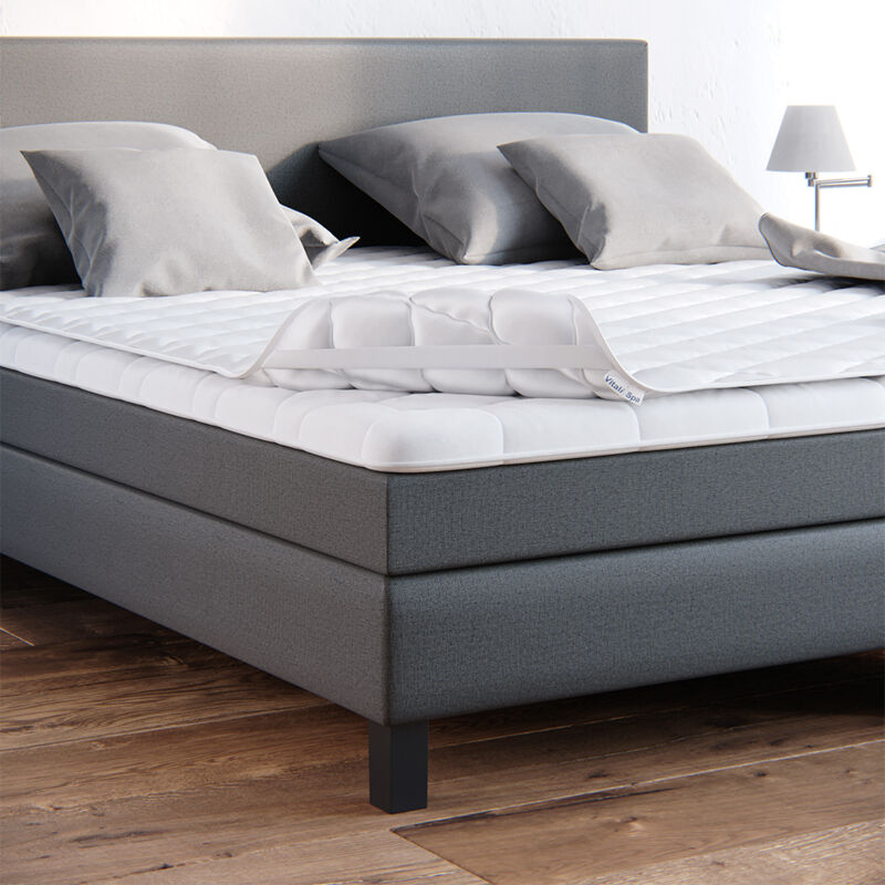 Protège-matelas, Blanc, 140 x 200 cm Lavable jusqu'à 60°C, adapté au sèche-linge Vitalispa