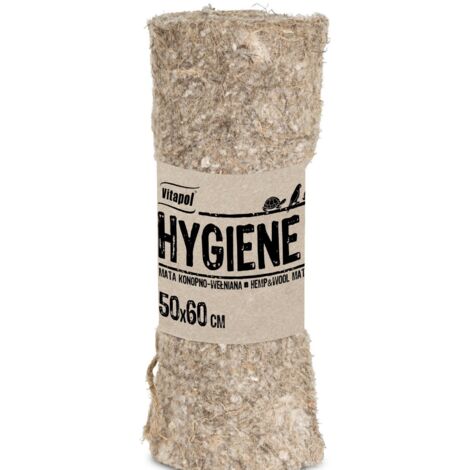 Vitapol  Hygiène  Tapis en chanvre avec laine pour rongeurs et lapins 50x60cm - Tapis en chanvre avec laine pour rongeurs et lapins 50x60cm