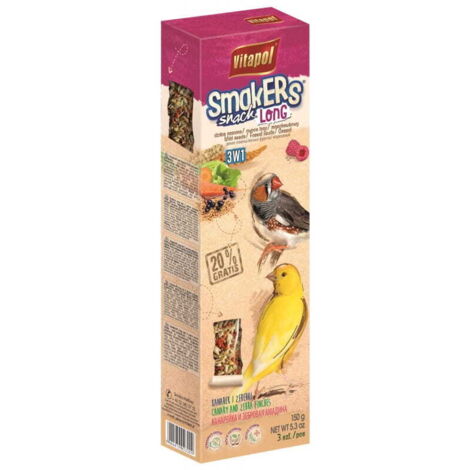 Vitapol Smakers pour canaris et diamants mandarins Mix 3 sticks 150g