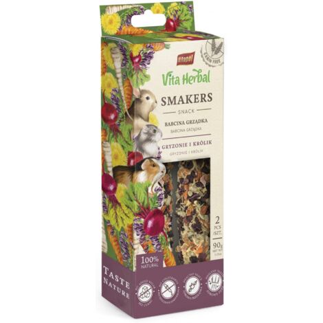 Vitapol  Vita Herbal  Smakers für Nagetiere und Kaninchen 90 g – Omas Pflaster 90 g