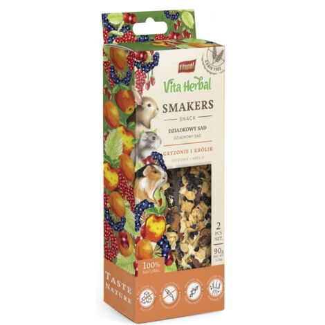 Vitapol  Vita Herbal  Smakers für Nagetiere und Kaninchen 90 g – Opas Obstgarten 90 g