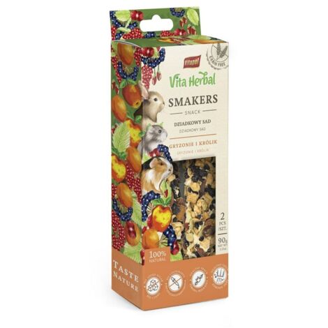 Vitapol  Vita Herbal  Smakers para roedores y conejos 90g - Huerto del abuelo 90g