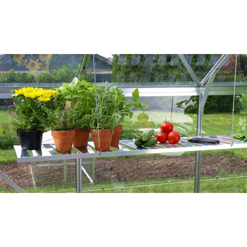 Vitavia - Abklappbares Alu-pflanzregal Für Gewächshäuser, Aluminium Eloxiert, 120 X 29 Cm