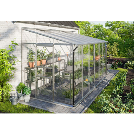 Vitavia Anlehn-Gewächshaus "Ida 7800", aluminium eloxiert, 7,8 m², 3 mm ESG/6 mm HKP