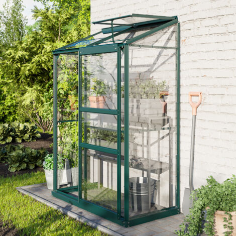 Vitavia Anlehn-Gewächshaus "Ida" 900, smaragd grün, 0,9 m², 3 mm ESG