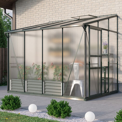 Vitavia Anlehn-Gewächshaus "Osiris 5200", smaragd, 5,2 m², 6 mm HKP