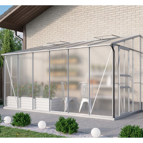 Vitavia Anlehn-Gewächshaus "Osiris 7800", aluminium eloxiert, 7,8 m², 4 mm HKP