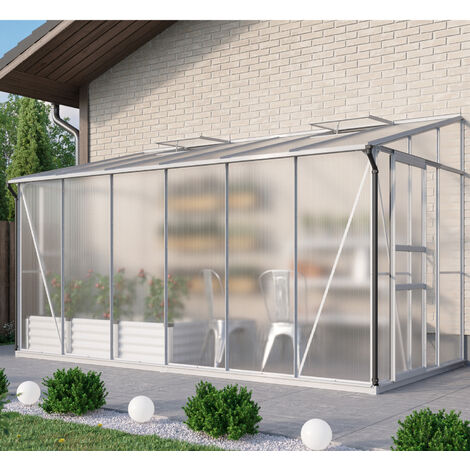 Vitavia Anlehn-Gewächshaus "Osiris 7800", aluminium eloxiert, 7,8 m², 6 mm HKP