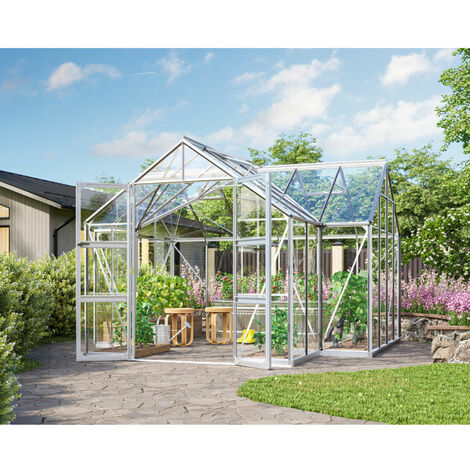 Vitavia Gewächshaus "Campus", aluminium eloxiert, 3 mm ESG