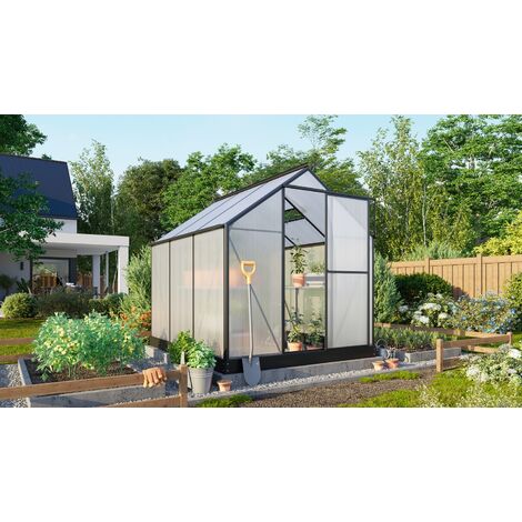 Vitavia Gewächshaus "Eos 4600", schwarz, 4,6 m², 4 mm HKP