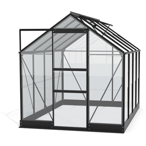 Vitavia Gewächshaus "Eris" 5000, schwarz, 5,0 m², 3 mm ESG