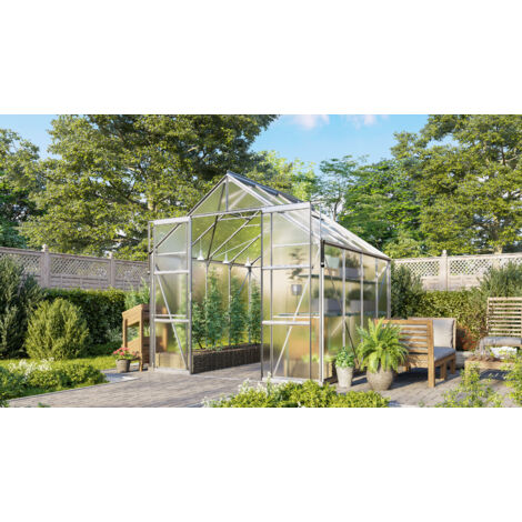 Vitavia Gewächshaus "Jamaika" inkl. Ready2Grow Zubehör-Set, aluminium eloxiert, 6,7 m², 6 mm HKP