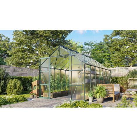 Vitavia Gewächshaus "Jamaika" inkl. Ready2Grow Zubehör-Set, smaragd grün, 11,5 m², 6 mm HKP