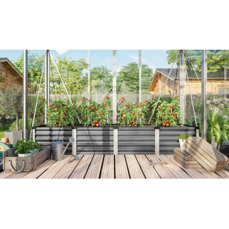 Vitavia Hochbeet "Linus IN & OUT 401 L", granit/ alu eloxiert, L
