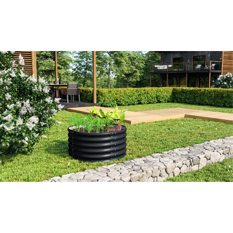 Vitavia Hochbeet "Terra 401", schwarz, 40 cm, Modell "Rund"