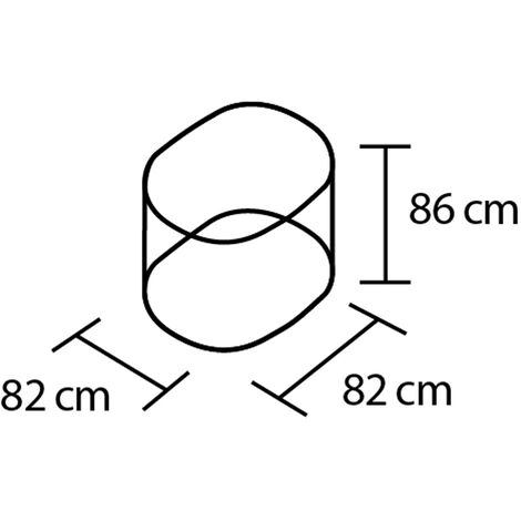 Vitavia Hochbeet "Vita Rund 858", seegras, 82 x 82 x 86 cm (T x B x H)
