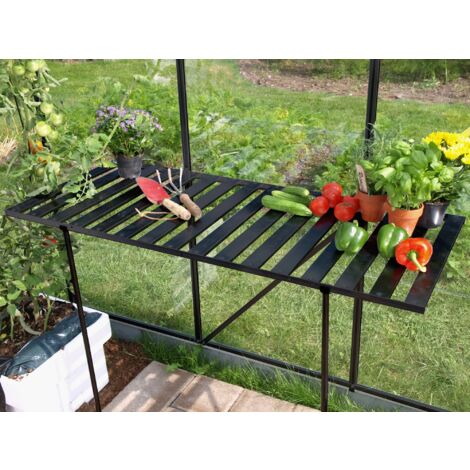 Vitavia Pflanztisch für Gewächshäuser, abklappbar, schwarz, 120 x 56 x 81 cm