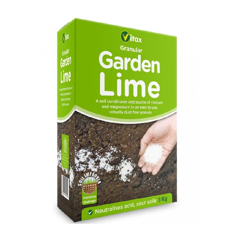 Vitax Granular Garden Lime - Soil Conditioner To Improve Drainage - 3kg
