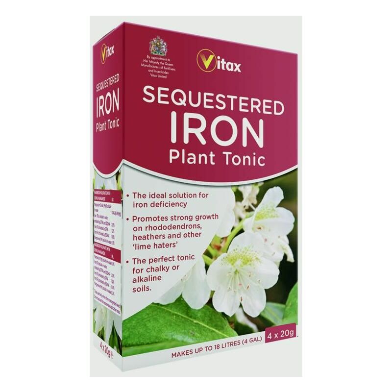 Vitax Sequestered Iron Plant Tonic 4 x 20g - 6SQI20