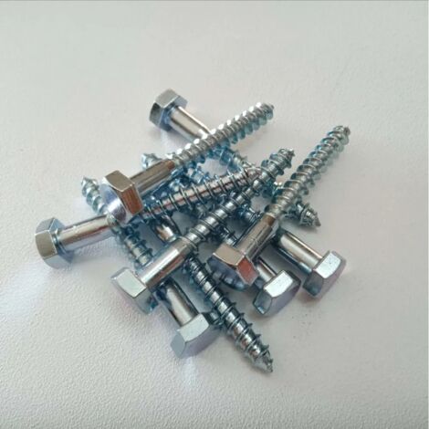 Vite 10x80mm - 10pz per legno mordente tirafondo testa esagonale te