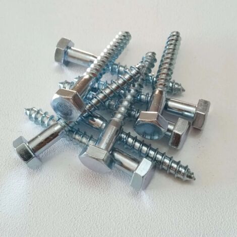 Vite 8x160mm - 10pz per legno mordente tirafondo testa esagonale te