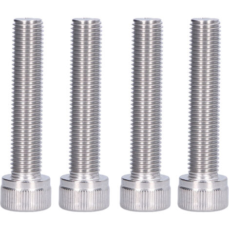 Vite a testa cilindrica con esagono incassato, 4 pezzi in acciaio inossidabile A2, passo fine da 1,25 mm (M1050)