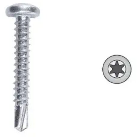 VITE AUTOPERFORANTE TC TORX ZINCATA BIANCA  D.4.8 X 45 MM